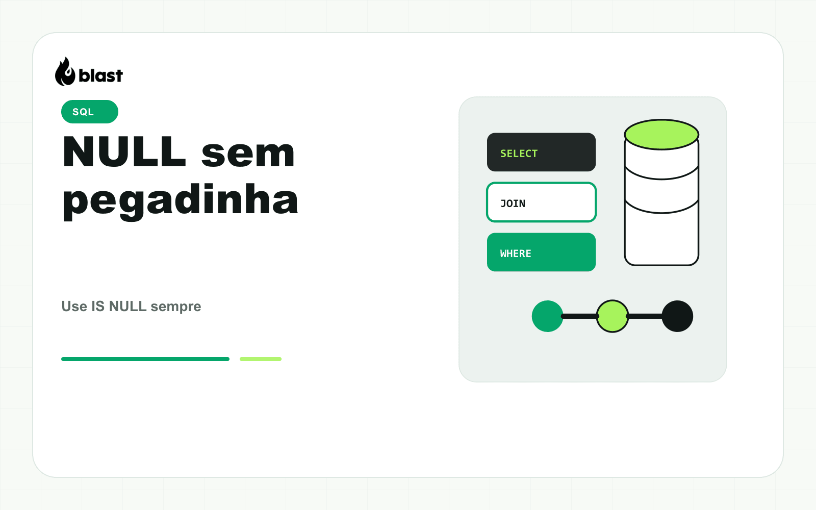 NULL no SQL: por que = NULL nunca funciona